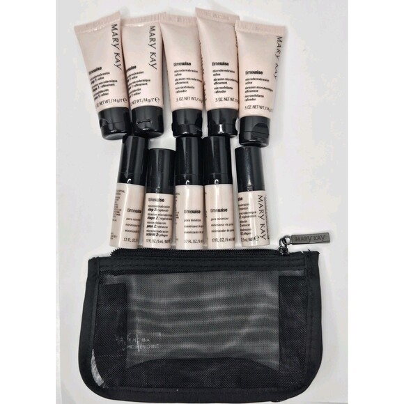 Mary Kay Timewise Microdermabrasion Refine & Replenish Lot Of 5 Mini Sets W/bag - Picture 1 of 5